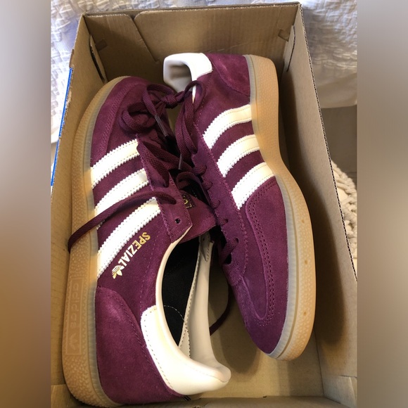 ADIDAS Handball Handball Spezial Maroon Suede Sneakers 9 NEW - Picture 6 of 7